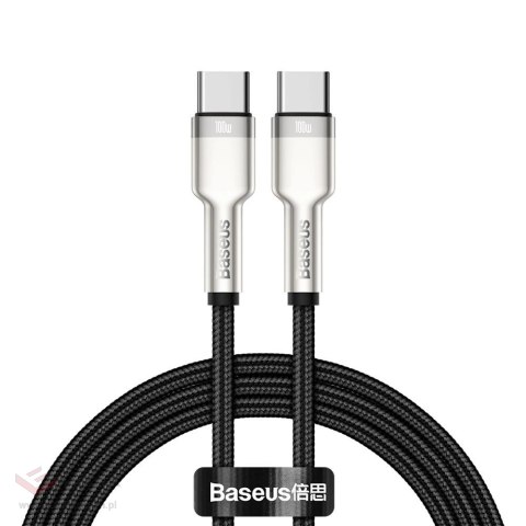 Kabel Baseus Cafule Series Metal Data USB-C / USB-C PD QC SCP 100W 5A 1 m - czarny