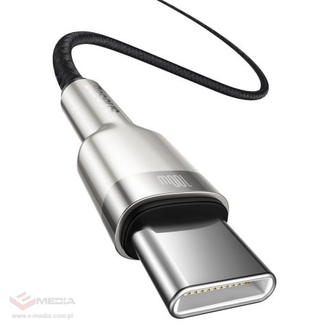 Kabel Baseus Cafule Series Metal Data USB-C / USB-C PD QC SCP 100W 5A 1 m - czarny