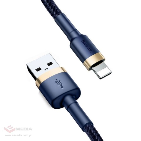 Kabel Baseus Cafule USB-A / Lightning 1.5A QC 3.0 2 m - niebiesko-złoty