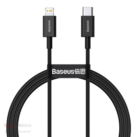 Kabel Baseus Superior Series USB-C / Lightning PD 20W 1 m - czarny