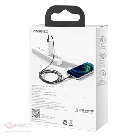 Kabel Baseus Superior Series USB-C / Lightning PD 20W 1 m - czarny