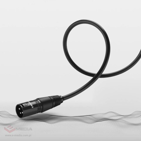 Kabel Ugreen AV130 66717 audio XLR (żeński) - XLR (męski) do mikrofonu / wzmacniacza 2m - czarny