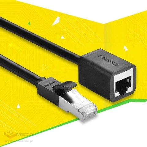 Kabel Ugreen NW112 11283 sieciowy Ethernet RJ45 (żeński) - RJ45 (męski) F/UTP Cat. 6 1 Gbps 5m - czarny