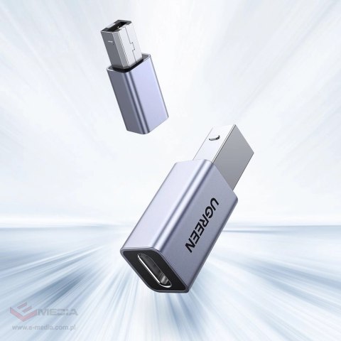 Ugreen adapter przejściówka USB Typ C - USB Typ B szary (US382)