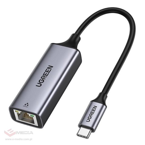 Ugreen zewnętrzna karta sieciowa RJ45 - USB Typ C (1000 Mbps/ 1 Gbps )Gigabit Ethernet szary (CM199)