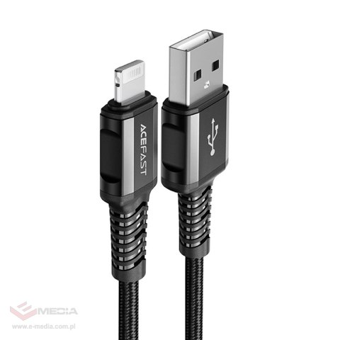 Acefast kabel MFI USB - Lightning 1,2m, 2,4A czarny (C1-02 black)