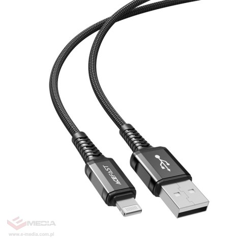 Acefast kabel MFI USB - Lightning 1,2m, 2,4A czarny (C1-02 black)