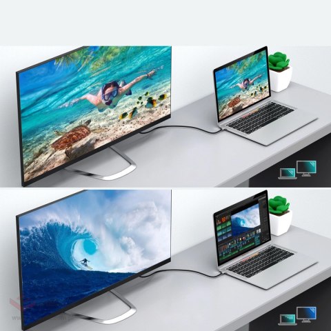 Choetech zestaw przejściówka HUB USB Typ C - HDMI 2.0 (3840 x 2160 @ 60Hz) szary (HUB-H12) + kabel USB Typ C - HDMI (3840 x 2160