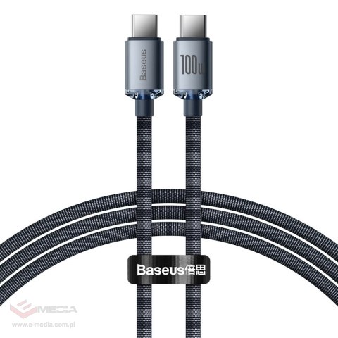 Kabel Baseus CAJY000601 USB-C - USB-C PD 100W 5A 480Mb/s 1,2m - czarny