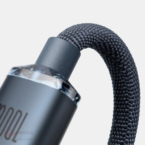Kabel Baseus CAJY000603 USB-C - USB-C PD 100W 5A 480Mb/s 1,2m - niebieski