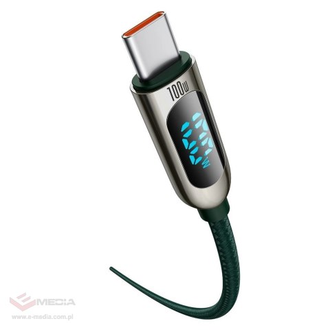 Kabel Baseus CATSK-C06 USB-C - USB-C PD QC 100W 5A 480Mb/s 2m - zielony