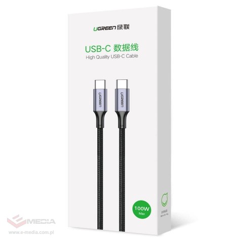 Kabel Ugreen US316 90120 USB-C - USB-C PD QC FCP 100W 5A 480Mb/s 3m - szary