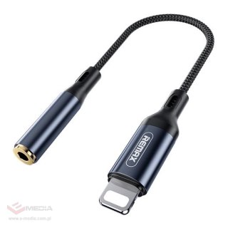 Remax Sury Series adapter przejściówka Lightning - mini jack 3,5mm 0,13m grafitowy (RL-LA13i)