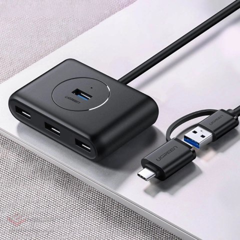 Ugreen wielofunkcyjny HUB USB - 4 x USB 3.0 1m biały (CR113)