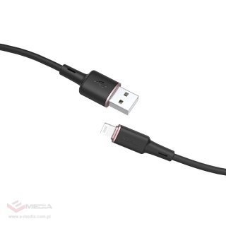 Acefast kabel MFI USB - Lightning 1,2m, 2,4A czarny (C2-02 black)