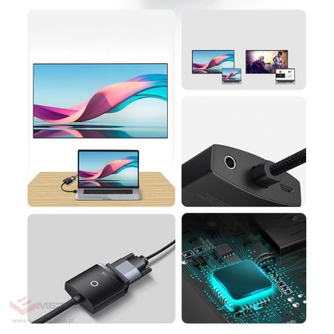 Adapter HDMI - VGA Baseus WKQX010102 - biały