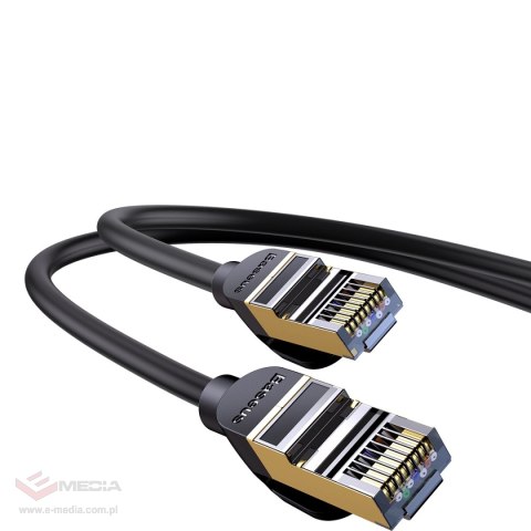 Baseus Speed Seven szybki kabel sieciowy RJ45 10Gbps 1.5m czarny (WKJS010201)