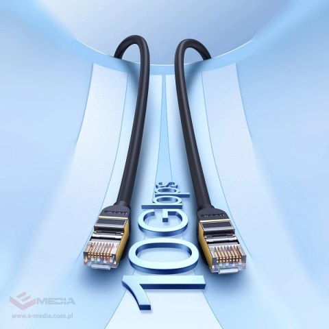 Baseus Speed Seven szybki kabel sieciowy RJ45 10Gbps 1.5m czarny (WKJS010201)