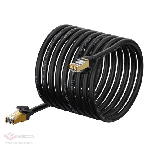 Baseus Speed Seven szybki kabel sieciowy RJ45 10Gbps 15m czarny (WKJS010801)