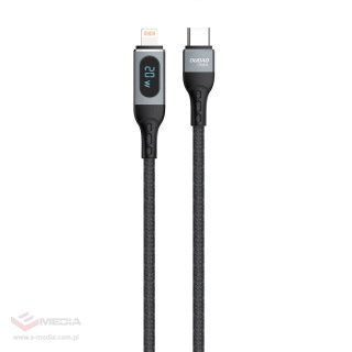 Dudao kabel USB Typ C - Lightning szybkie ładowanie PD 20W 1m czarny (L7MaxL)