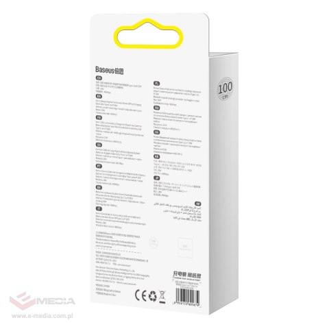 Kabel Baseus CATS000003 Lightning - USB-C 20W 480Mb/s 1m - niebieski