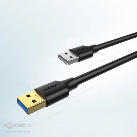 Kabel Ugreen US128 90576 USB-A 3.0 / USB-A 3.0 5Gb/s 3m - czarny