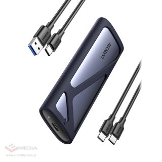 Kieszeń Ugreen CM400 90264 na dysk SSD M.2 z portem USB-C 3.2 - szara