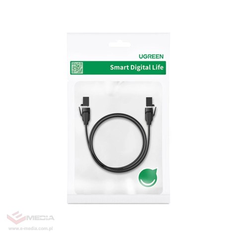 Ugreen kabel LAN Ethernet Cat.8 U/FTP płaski 2m czarny (NW134)