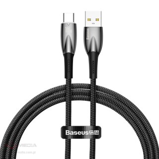 Baseus Glimmer Series kabel do szybkiego ładowania USB-A - USB-C 100W 480Mb/s 1m czarny