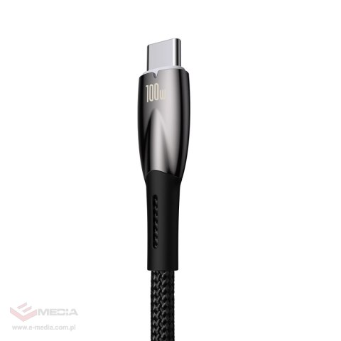 Baseus Glimmer Series kabel do szybkiego ładowania USB-A - USB-C 100W 480Mb/s 1m czarny