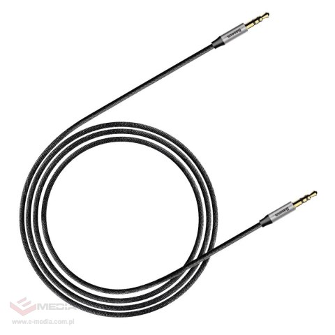 Baseus Yiven M30 kabel audio stereo AUX 3,5 mm męski mini jack 1m srebrno-czarny (CAM30-BS1)