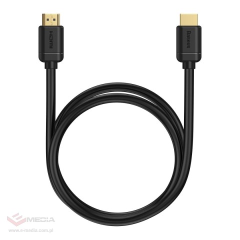 Baseus kabel przewód HDMI 2.0 0.75m czarny (WKGQ030201)