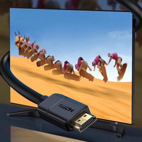 Baseus kabel przewód HDMI 2.0 0.75m czarny (WKGQ030201)