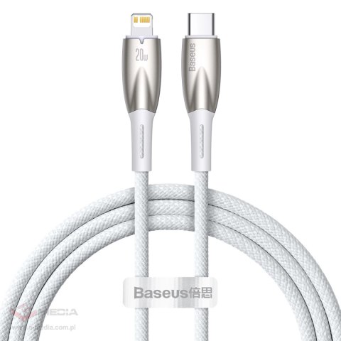 Kabel Baseus CADH000002 Lightning - USB-C PD 20W 480Mb/s 1m - biały