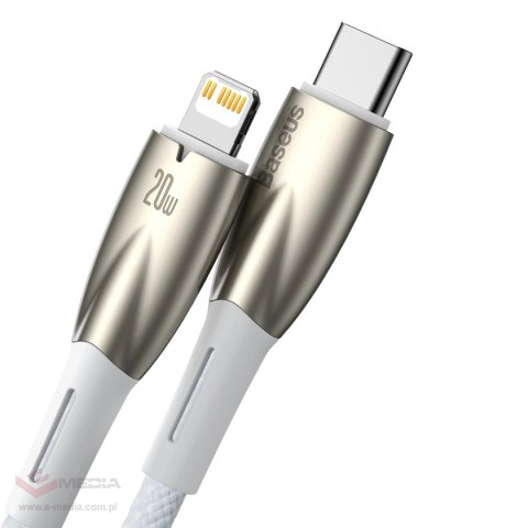 Kabel Baseus CADH000002 Lightning - USB-C PD 20W 480Mb/s 1m - biały