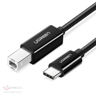 Ugreen kabel przewód do drukarki USB-C - USB-B 480Mb/s 2m czarny (US241)