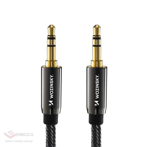 Wozinsky uniwersalny kabel mini jack 2x kabel AUX 2 m czarny