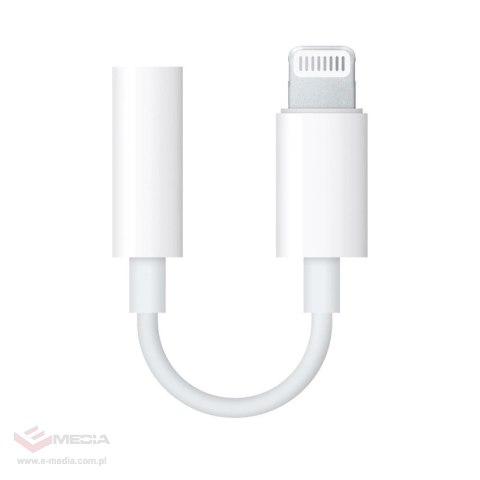 Adapter Apple MMX62ZM/A Lightning - mini jack 3.5 mm (żeński) - biały