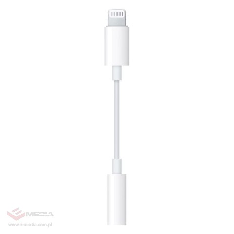 Adapter Apple MMX62ZM/A Lightning - mini jack 3.5 mm (żeński) - biały