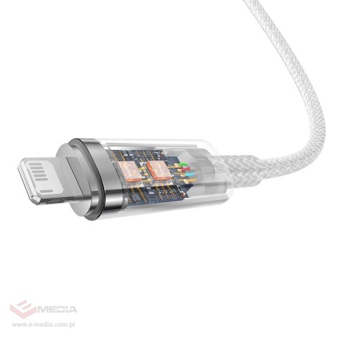 Baseus Explorer Series kabel przewód USB - Lightning 2,4A 2 m biały (CATS010102)