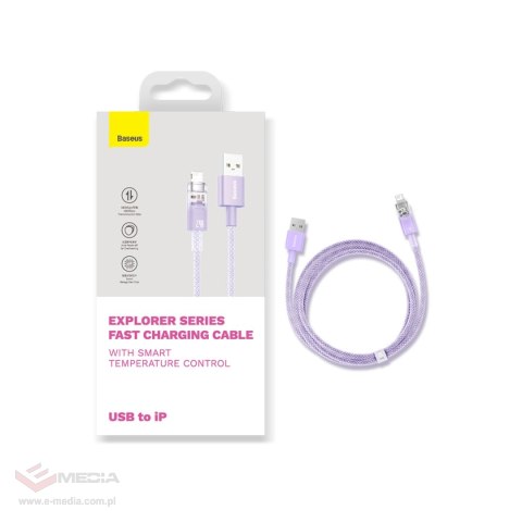 Baseus Explorer Series kabel przewód USB - Lightning 2,4A 2 m biały (CATS010102)