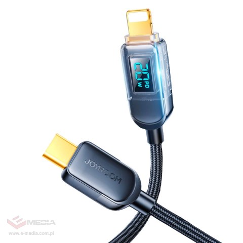 Kabel Joyroom A4 USB-C / Lightning 20W 1.2m z wyświetlaczem - czarny