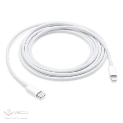 Kabel Apple MKQ42ZM/A Lightning - USB-C 480Mb/s 2m - biały