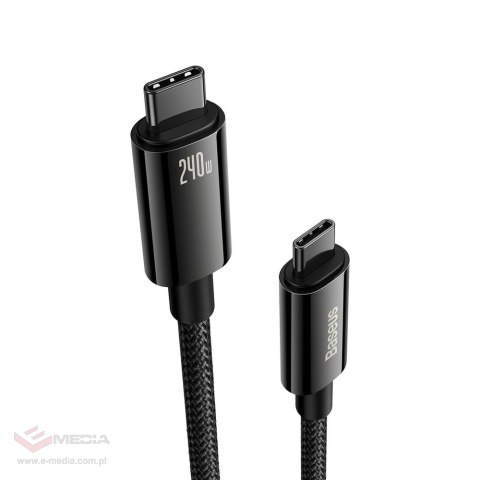 Kabel Baseus CAWJ040001 USB-C - USB-C 240W 480Mb/s 1m - czarny