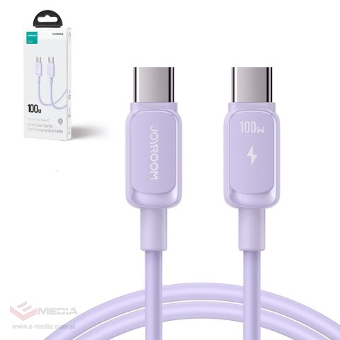 Kabel Joyroom Multi-Color Series A14 USB-C / USB-C 100W 1.2 m - fioletowy