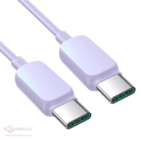 Kabel Joyroom Multi-Color Series A14 USB-C / USB-C 100W 1.2 m - fioletowy