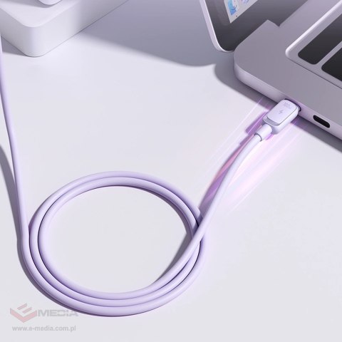 Kabel Joyroom Multi-Color Series A14 USB-C / USB-C 100W 1.2 m - fioletowy