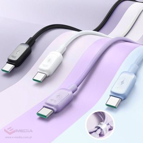 Kabel Joyroom Multi-Color Series A14 USB-C / USB-C 100W 1.2 m - fioletowy