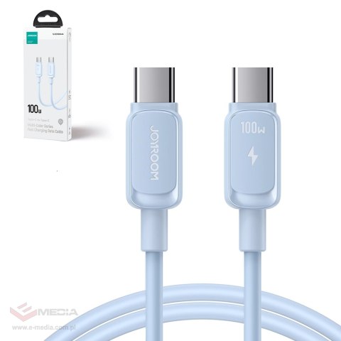 Kabel Joyroom Multi-Color Series A14 USB-C / USB-C 100W 1.2 m - niebieski