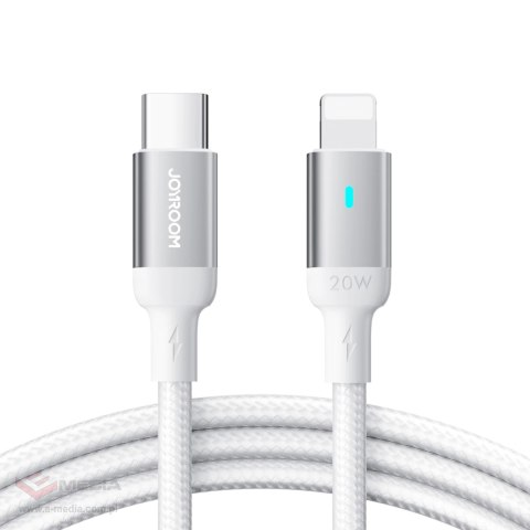 Kabel Joyroom Extraordinary Series A10 Lightning / USB-C PD 20W 1.2 m - biały